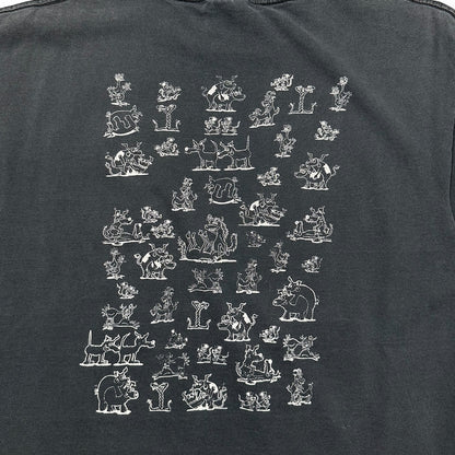 1990s Vintage Animal Sex Cutoff Shirt