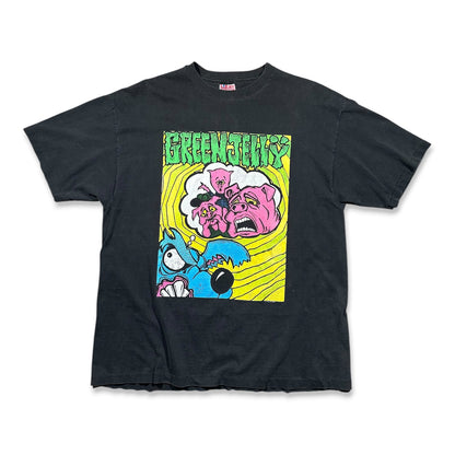 1990s Vintage Green Jelly Shirt