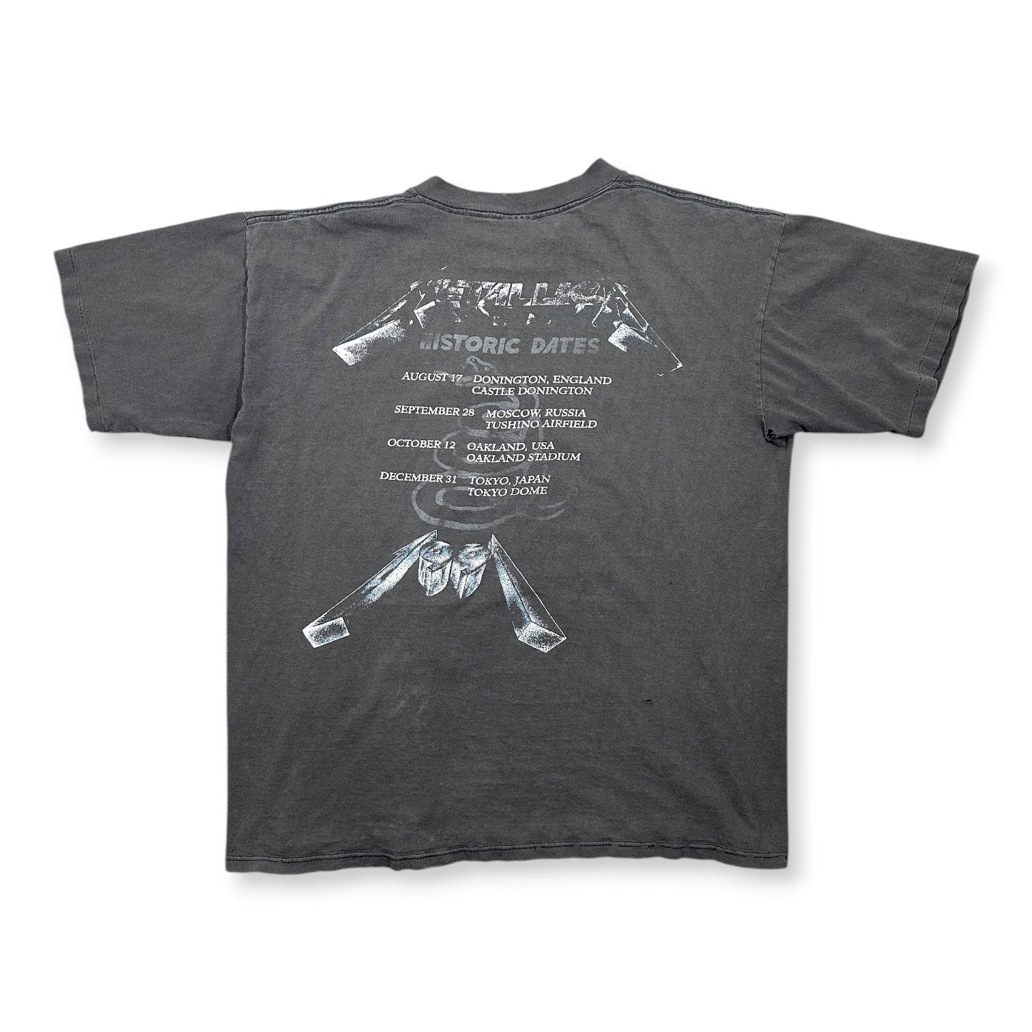 1990s Vintage Metallica "Historic Dates" Shirt