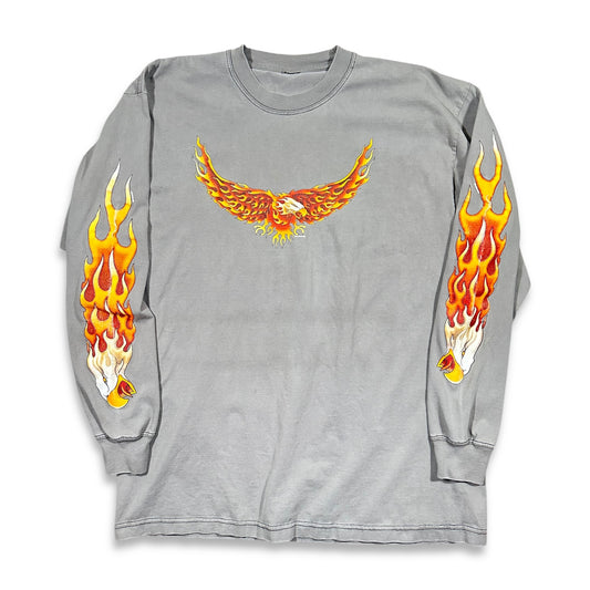 1990s Vintage Eagles Flame Harley Like Longsleeves
