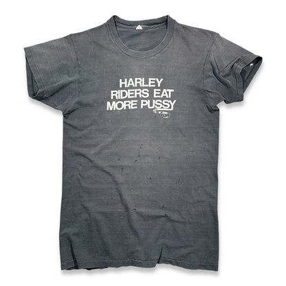 1980s Vintage Harley Davidson "Harley Riders Eat More Pussy" Shirt