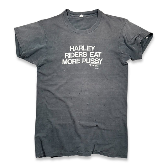 1980s Vintage Harley Davidson "Harley Riders Eat More Pussy" Shirt