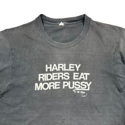 1980s Vintage Harley Davidson "Harley Riders Eat More Pussy" Shirt