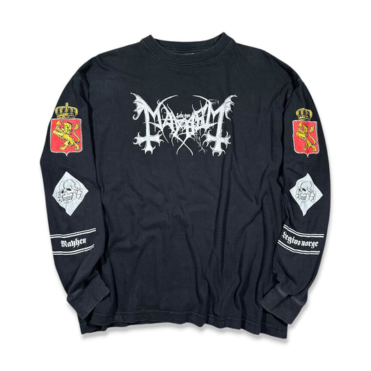 1990s Vintage Mayhem "Legion Norge" Longsleeves Shirt